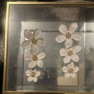 Elegant White Floral Earrings